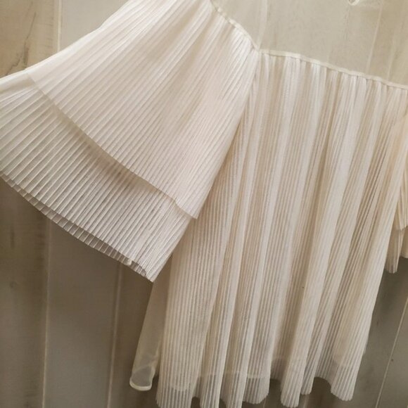 VS Sheer Chiffon Pleated Top Rhinestone Coquette Lingerie - Picture 2 of 13